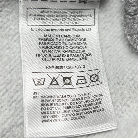 Adidas Originals Trefoil Rainbow Logo Gray Hoodie Sweatshirt Size Small - Picture 10 of 12